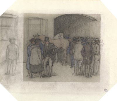 A Morning at Tattersalls by Robert Polhill Bevan